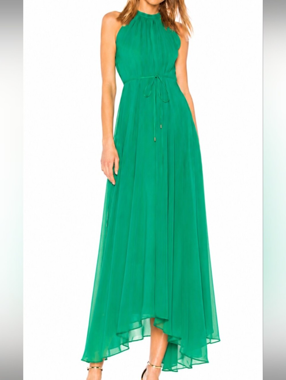 Saloni Grecian Dress Kelly Green, No Belt Included